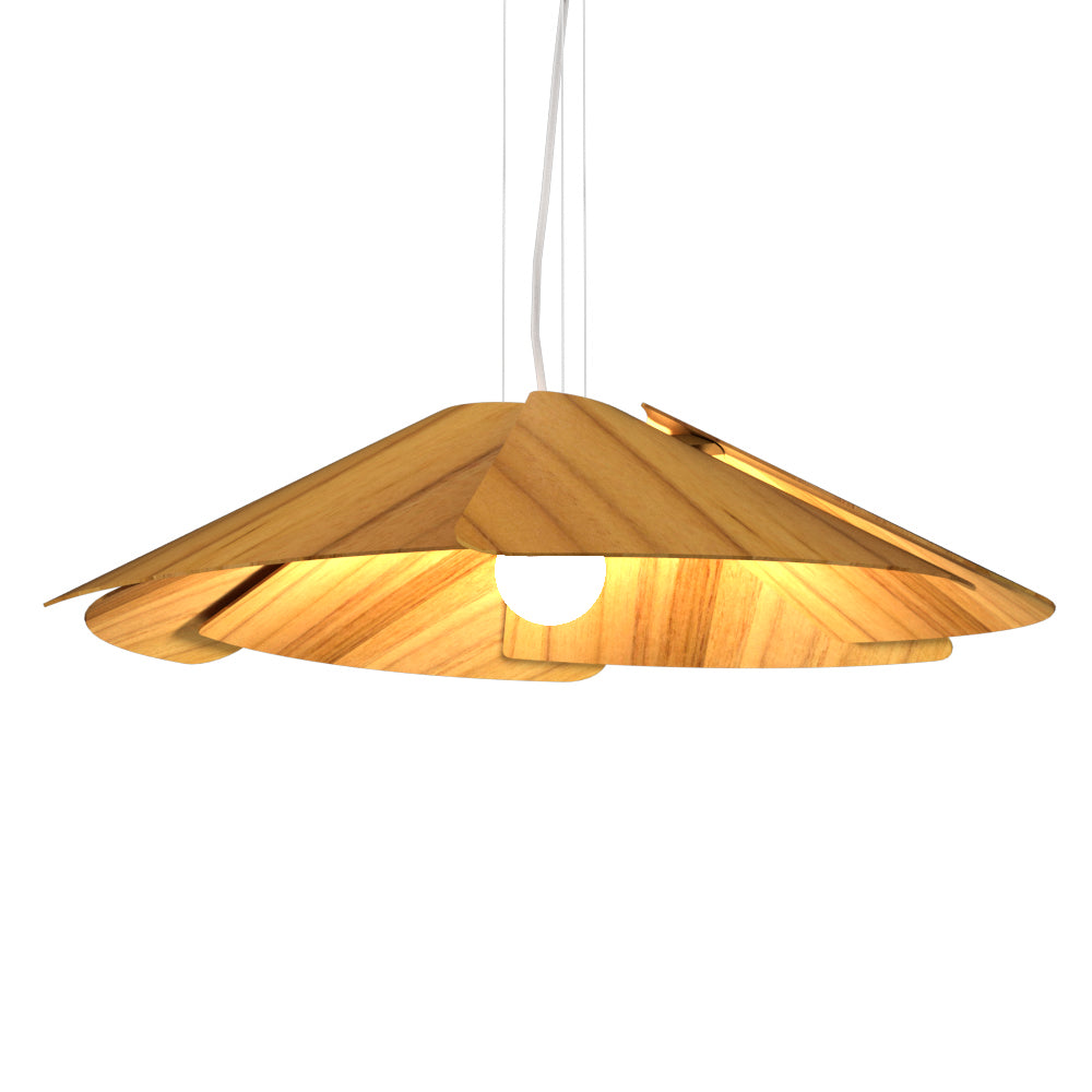 Accord Lighting - One Light Pendant - Fuchsia - Teak- Union Lighting Luminaires Decor