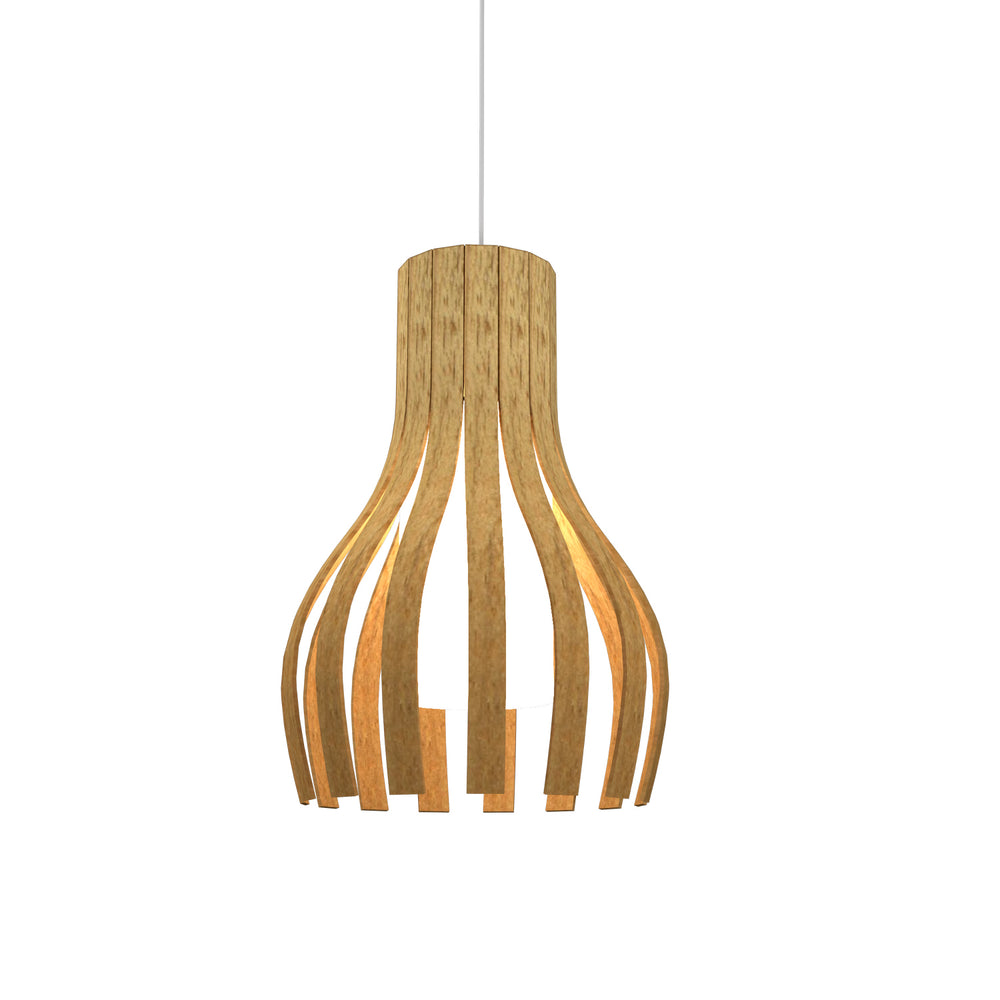 Accord Lighting - One Light Pendant - Barrel - Louro Freijo- Union Lighting Luminaires Decor