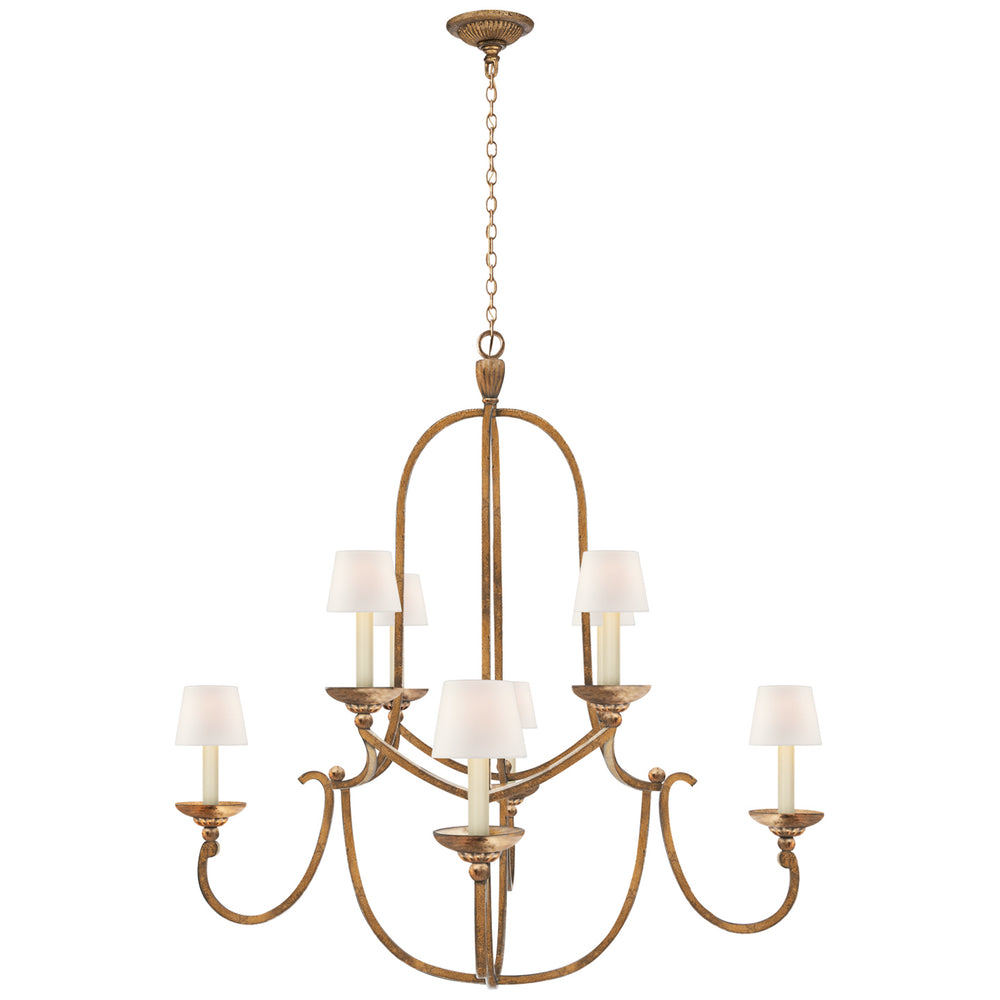 Visual Comfort Signature Canada - Eight Light Chandelier - Flemish - Gilded Iron- Union Lighting Luminaires Decor