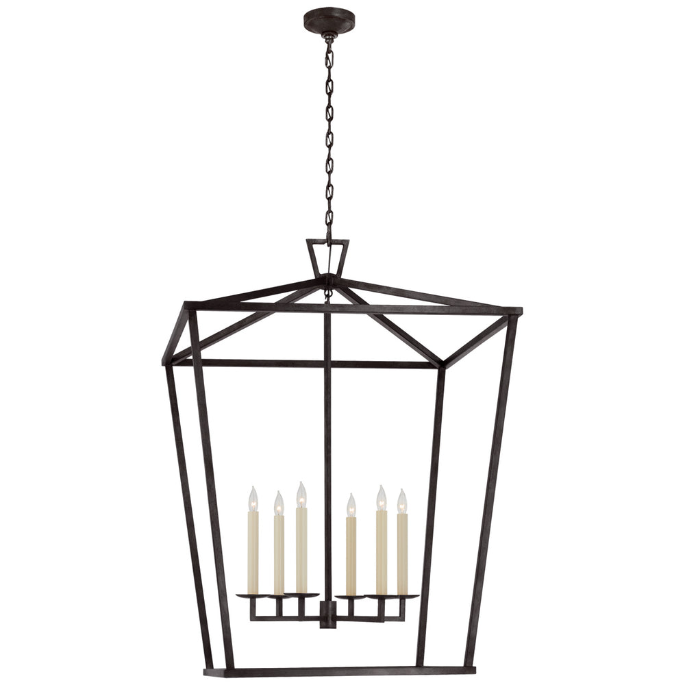 Visual Comfort Signature Canada - Six Light Lantern - Darlana - Aged Iron- Union Lighting Luminaires Decor