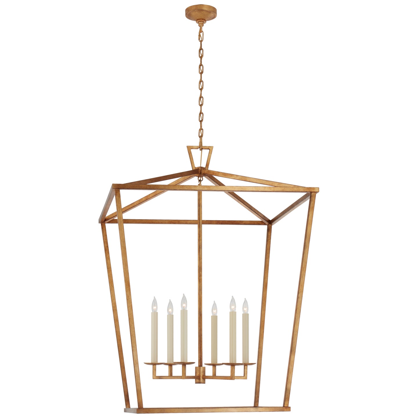 Visual Comfort Signature Canada - Six Light Lantern - Darlana - Gilded Iron- Union Lighting Luminaires Decor