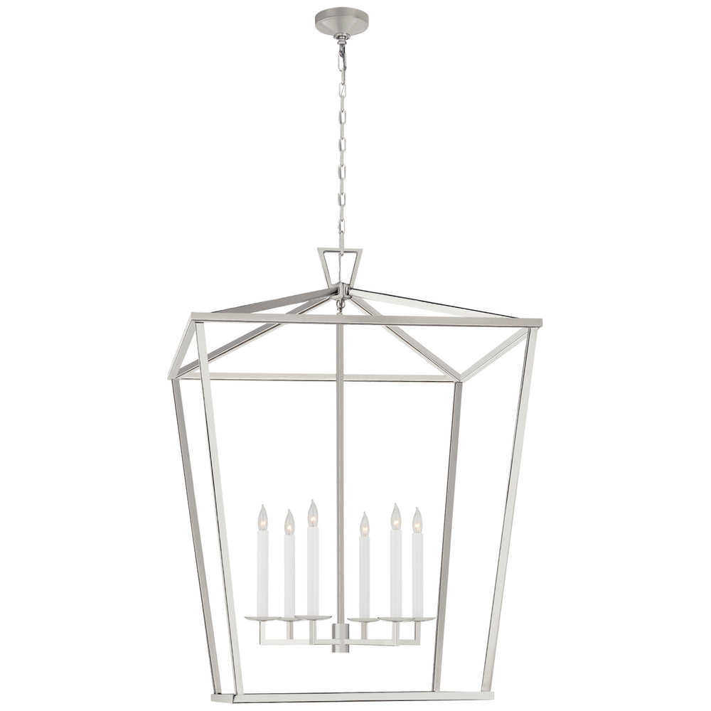 Visual Comfort Signature Canada - Six Light Lantern - Darlana - Polished Nickel- Union Lighting Luminaires Decor