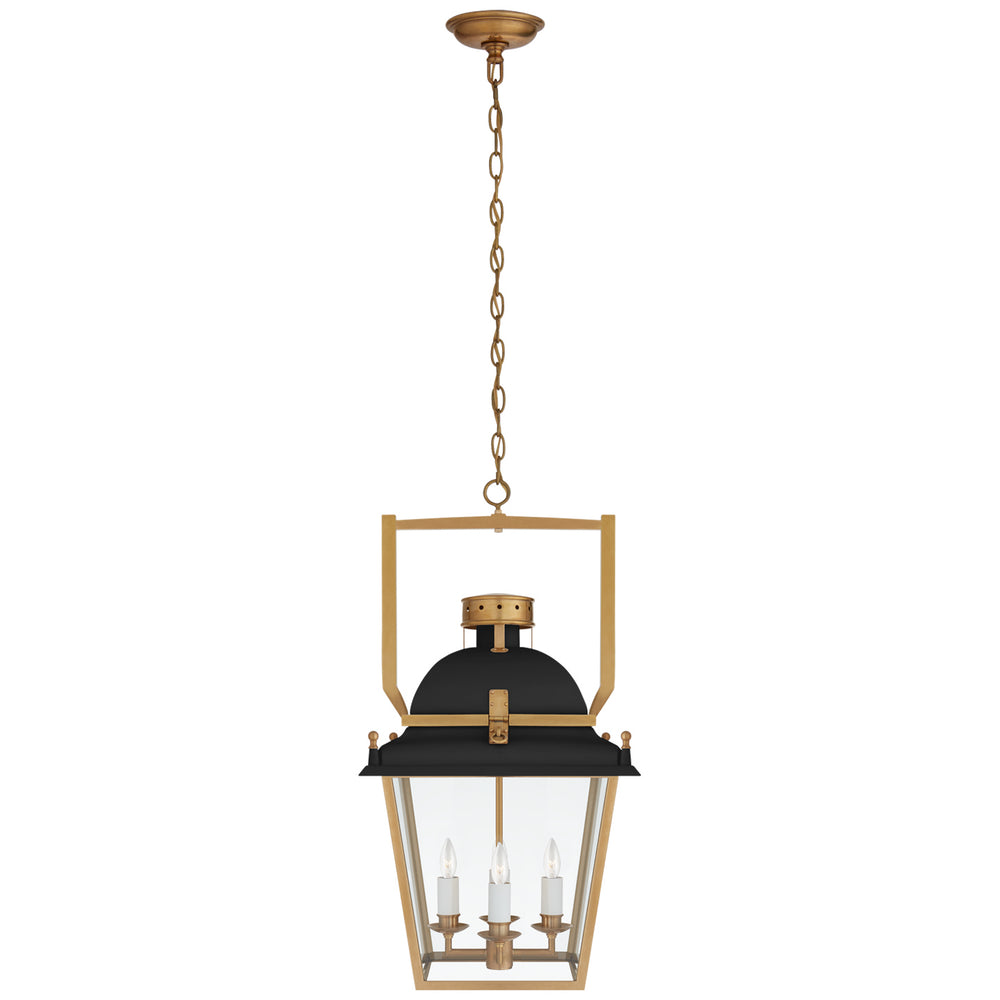 Visual Comfort Signature Canada - Four Light Lantern - Coventry - Matte Black and Antique-Burnished Brass- Union Lighting Luminaires Decor