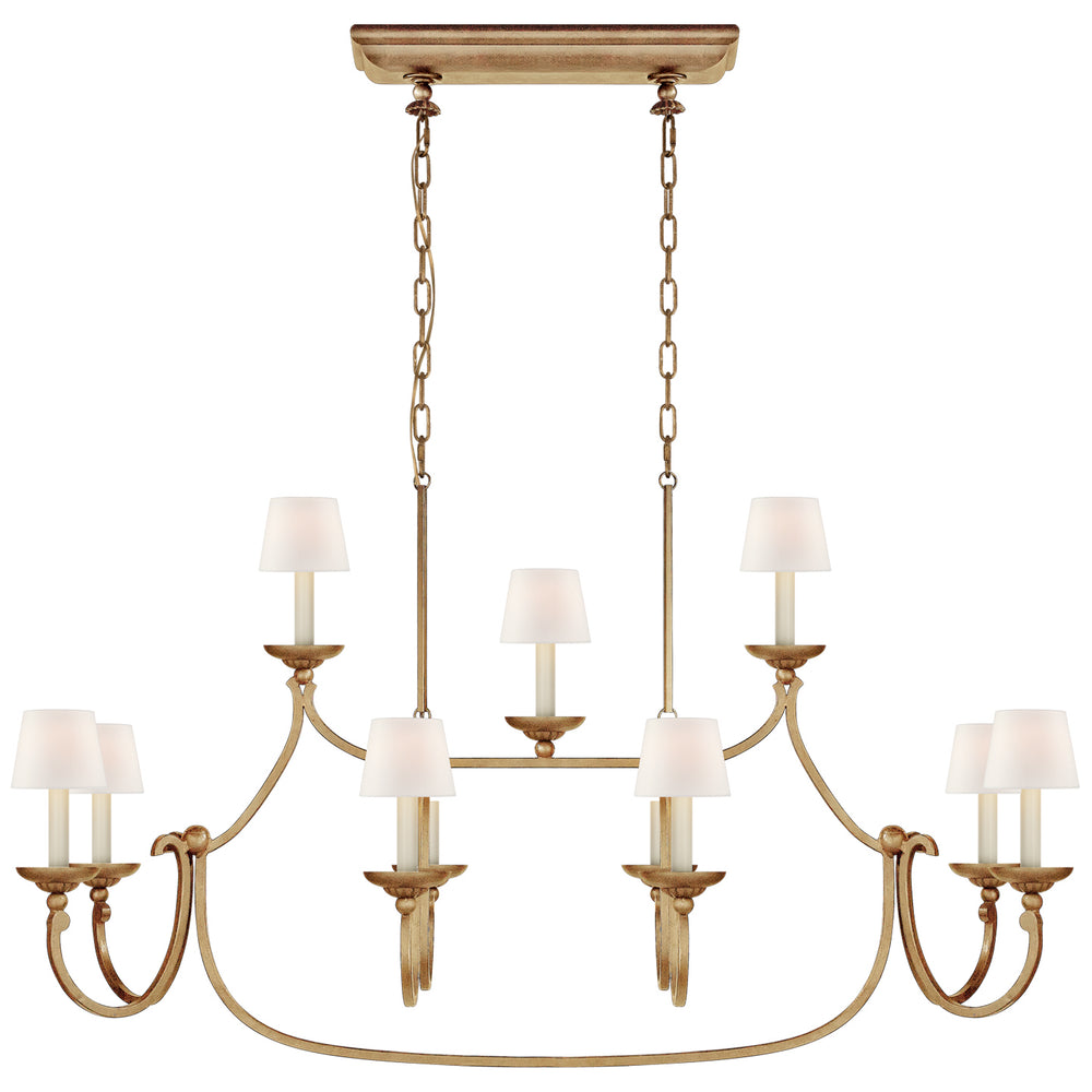 Visual Comfort Signature Canada - 11 Light Linear Pendant - Flemish - Gilded Iron- Union Lighting Luminaires Decor