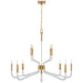 Visual Comfort Signature Canada - 12 Light Chandelier - Reagan - Antique-Burnished Brass and Crystal- Union Lighting Luminaires Decor