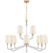 Visual Comfort Signature Canada - 12 Light Chandelier - Reagan - Antique-Burnished Brass and Crystal- Union Lighting Luminaires Decor
