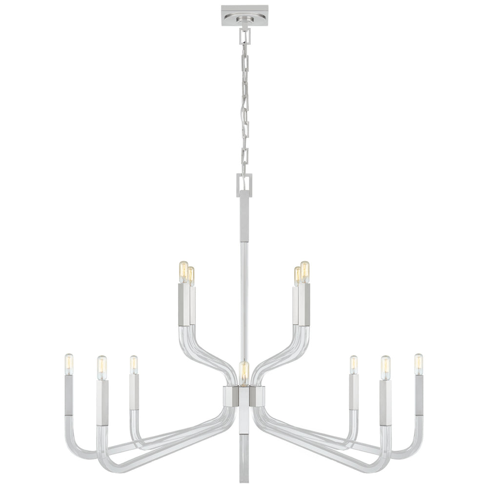 Visual Comfort Signature Canada - 12 Light Chandelier - Reagan - Polished Nickel and Crystal- Union Lighting Luminaires Decor