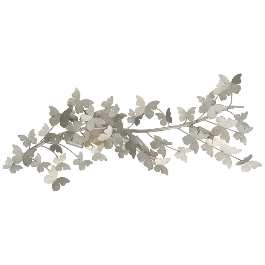 Visual Comfort Signature Canada - Three Light Wall Sconce - Farfalle - Burnished Silver Leaf- Union Lighting Luminaires Decor