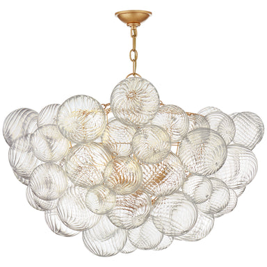 Visual Comfort Signature Canada - Eight Light Chandelier - Talia - Gild and Clear Swirled Glass- Union Lighting Luminaires Decor