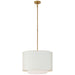 Visual Comfort Signature Canada - LED Pendant - Eyre - Soft Brass and Soft White Glass- Union Lighting Luminaires Decor