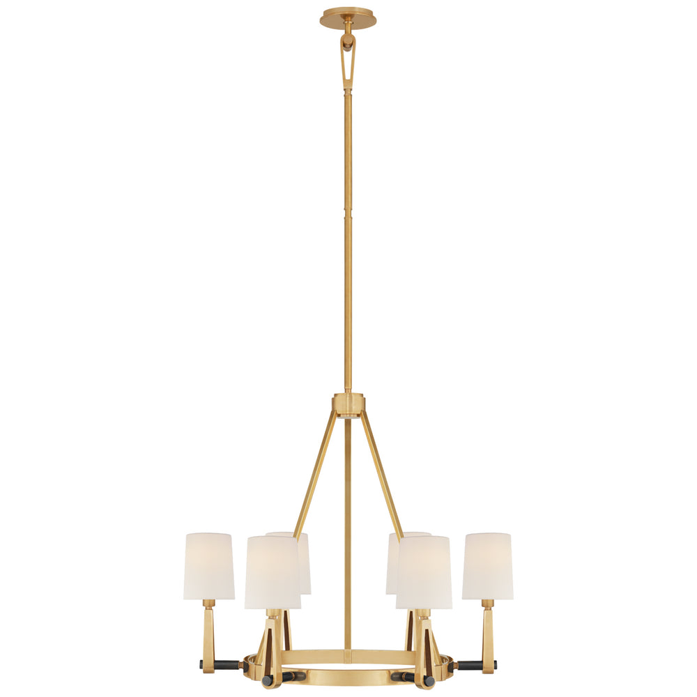 Visual Comfort Signature Canada - Six Light Chandelier - Alpha - Hand-Rubbed Antique Brass and Bronze- Union Lighting Luminaires Decor
