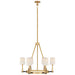 Visual Comfort Signature Canada - Six Light Chandelier - Alpha - Hand-Rubbed Antique Brass and Bronze- Union Lighting Luminaires Decor