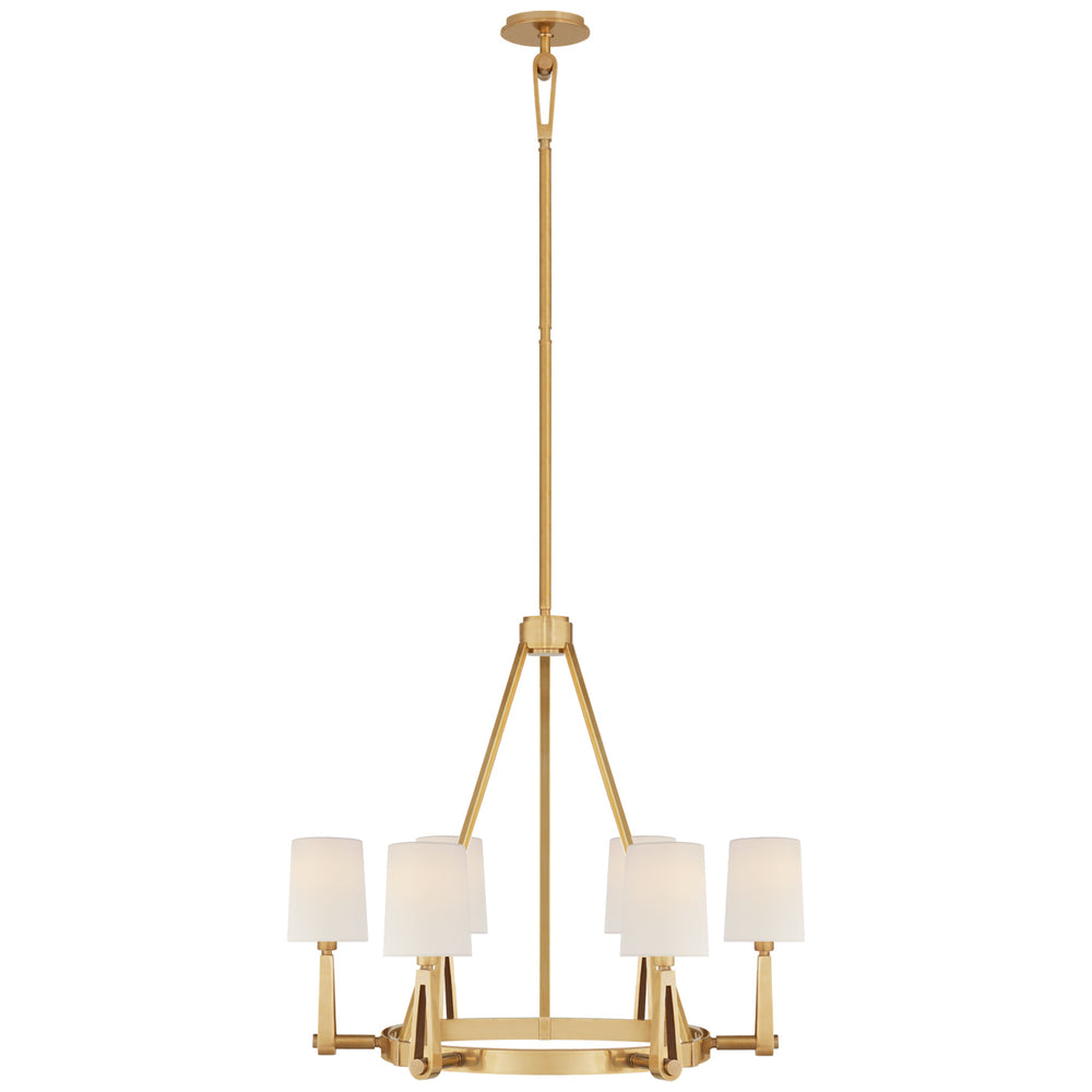 Visual Comfort Signature Canada - Six Light Chandelier - Alpha - Hand-Rubbed Antique Brass- Union Lighting Luminaires Decor