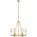 Visual Comfort Signature Canada - Six Light Chandelier - Alpha - Hand-Rubbed Antique Brass- Union Lighting Luminaires Decor