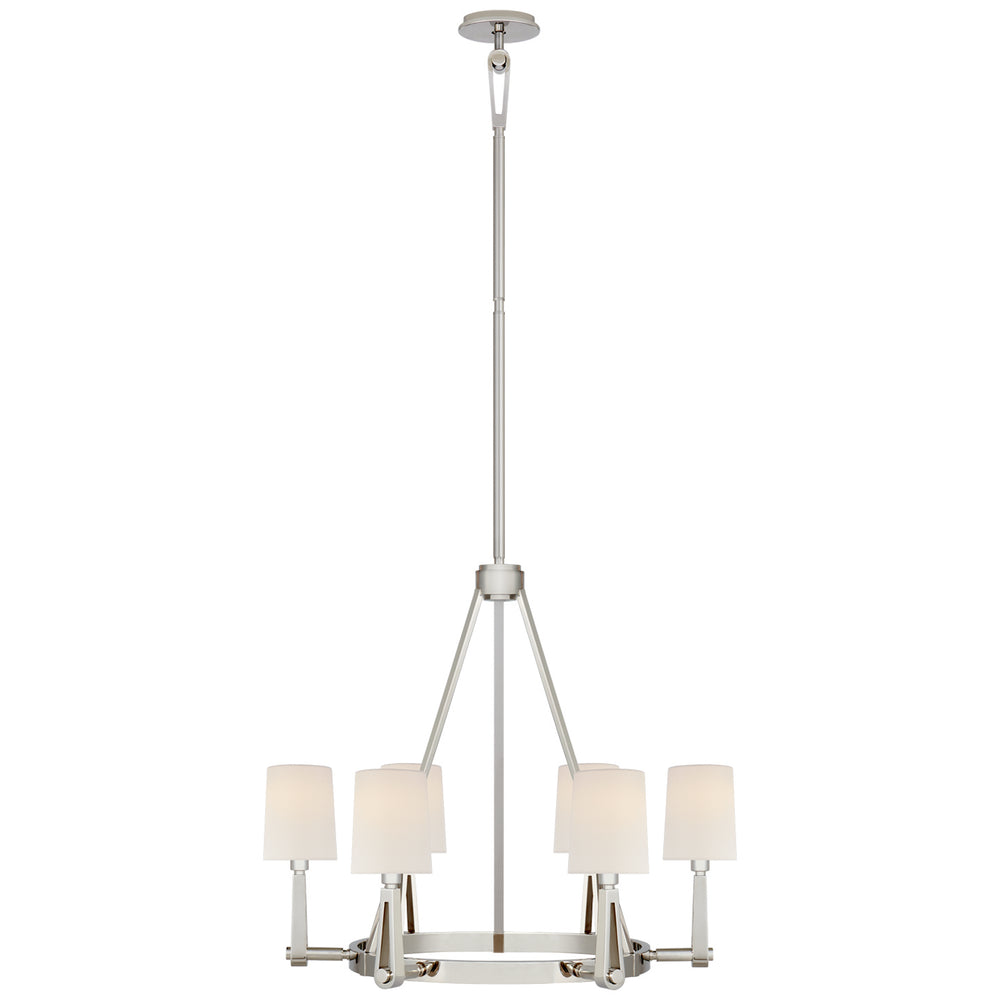 Visual Comfort Signature Canada - Six Light Chandelier - Alpha - Polished Nickel- Union Lighting Luminaires Decor