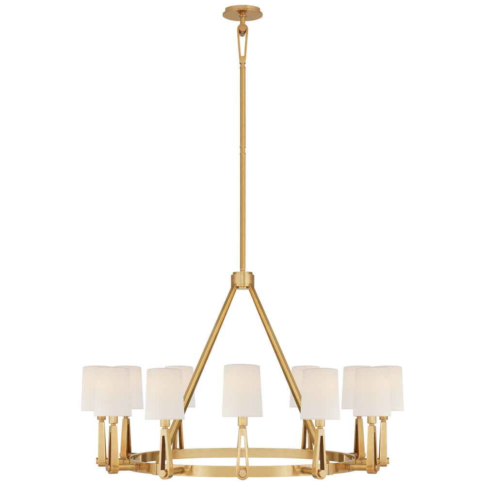 Visual Comfort Signature Canada - 12 Light Chandelier - Alpha - Hand-Rubbed Antique Brass- Union Lighting Luminaires Decor