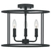 Quoizel - Three Light Semi Flush Mount - Abner - Matte Black- Union Lighting Luminaires Decor