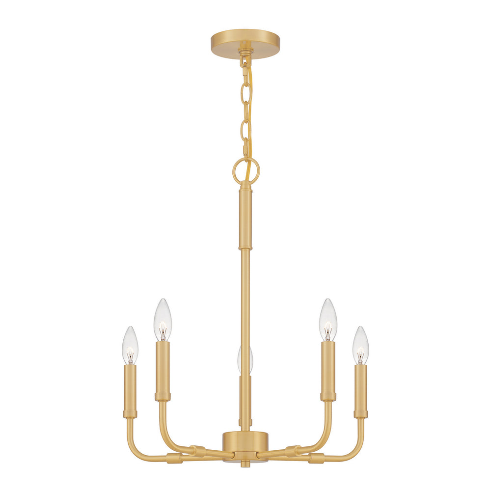 Quoizel - Five Light Chandelier - Abner - Aged Brass- Union Lighting Luminaires Decor