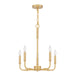 Quoizel - Five Light Chandelier - Abner - Aged Brass- Union Lighting Luminaires Decor