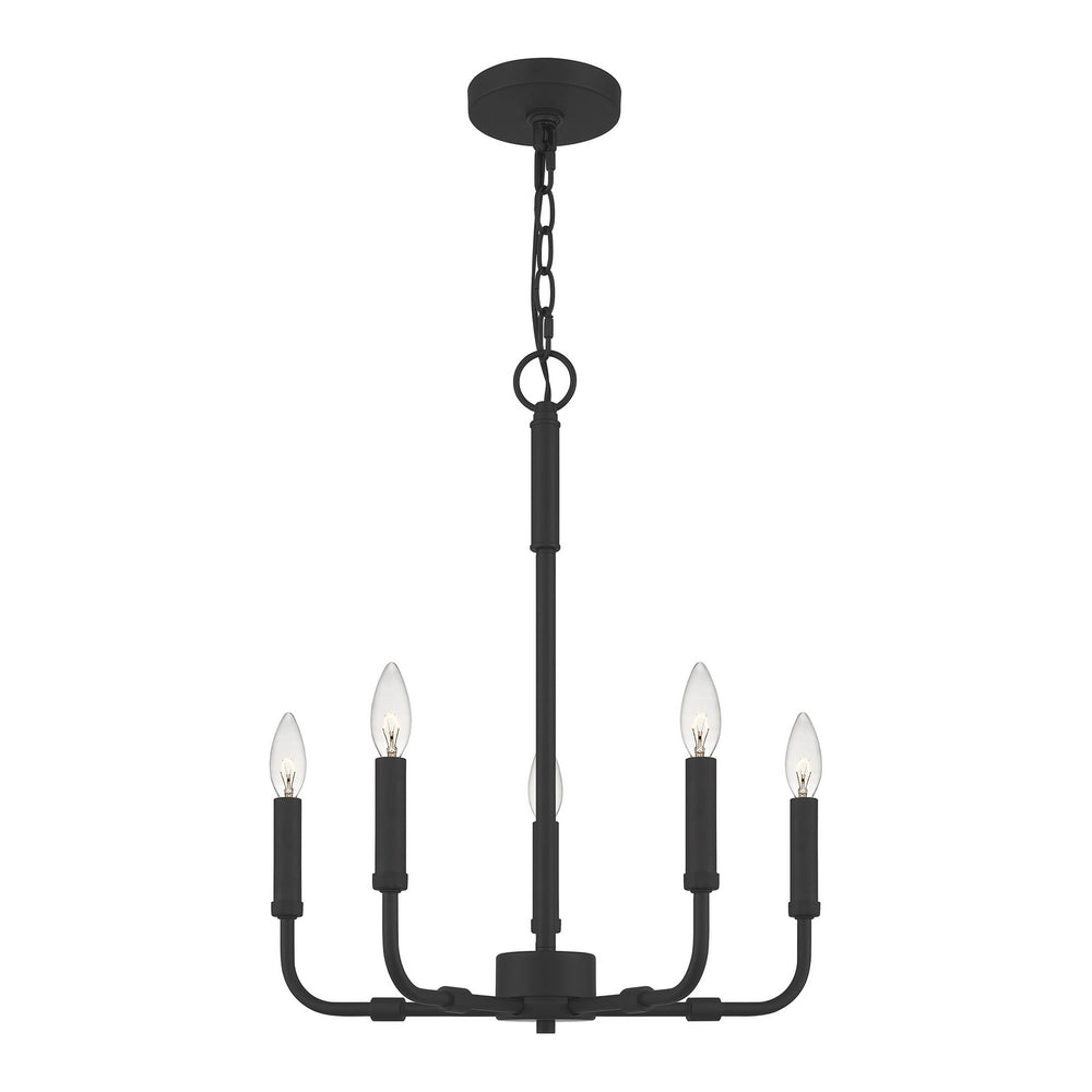 Quoizel - Five Light Chandelier - Abner - Matte Black- Union Lighting Luminaires Decor
