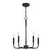 Quoizel - Five Light Chandelier - Abner - Matte Black- Union Lighting Luminaires Decor