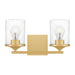 Quoizel - Two Light Bath - Abner - Aged Brass- Union Lighting Luminaires Decor