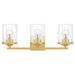 Quoizel - Three Light Bath - Abner - Aged Brass- Union Lighting Luminaires Decor
