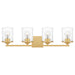 Quoizel - Four Light Bath - Abner - Aged Brass- Union Lighting Luminaires Decor