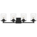 Quoizel - Four Light Bath - Abner - Matte Black- Union Lighting Luminaires Decor