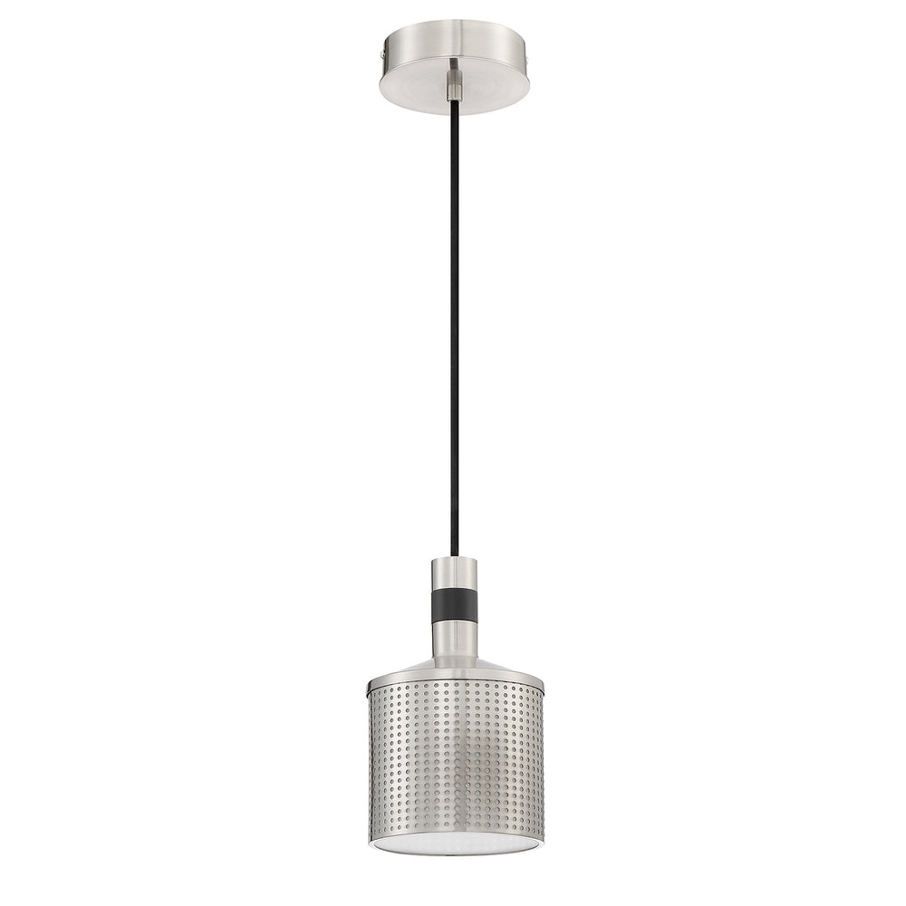 Kendal Canada - One Light Pendant - Axis - Satin Nickel & Black- Union Lighting Luminaires Decor