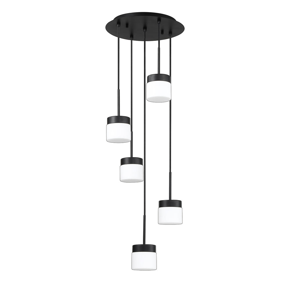 Kendal Canada - Five Light Pan - Nuon - Black- Union Lighting Luminaires Decor