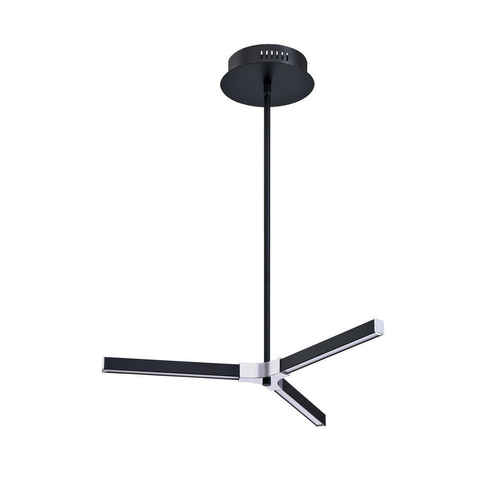Kendal Canada - LED Pendant - Stykx - Black & Chrome- Union Lighting Luminaires Decor