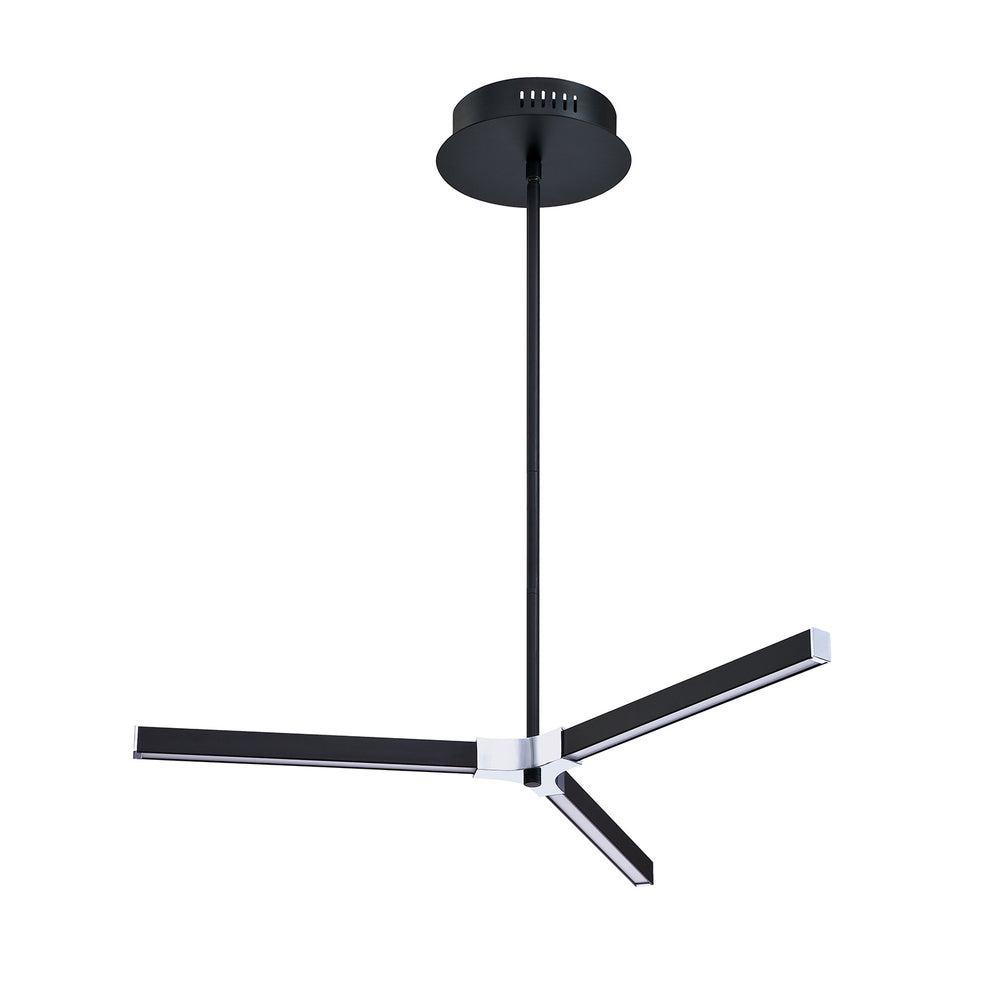 Kendal Canada - LED Pendant - Stykx - Black & Chrome- Union Lighting Luminaires Decor