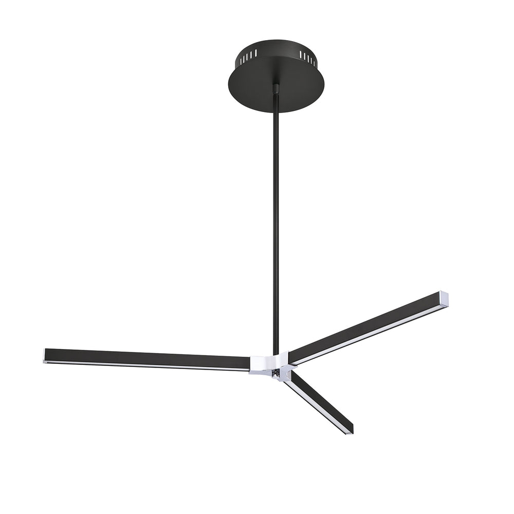 Kendal Canada - LED Pendant - Stykx - Black & Chrome- Union Lighting Luminaires Decor