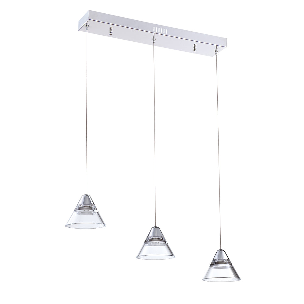 Kendal Canada - LED Pendant Bar - Geo - Chrome- Union Lighting Luminaires Decor