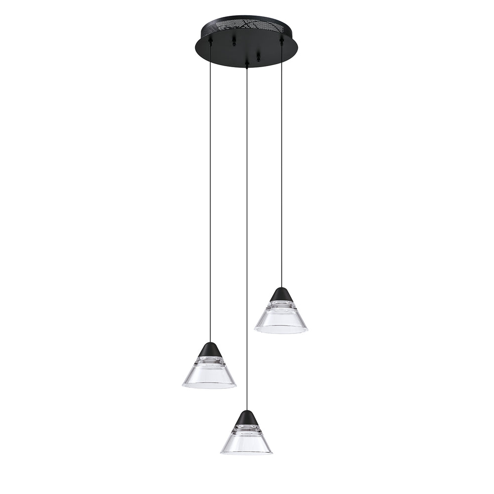 Kendal Canada - LED Pendant Pan - Geo - Black- Union Lighting Luminaires Decor