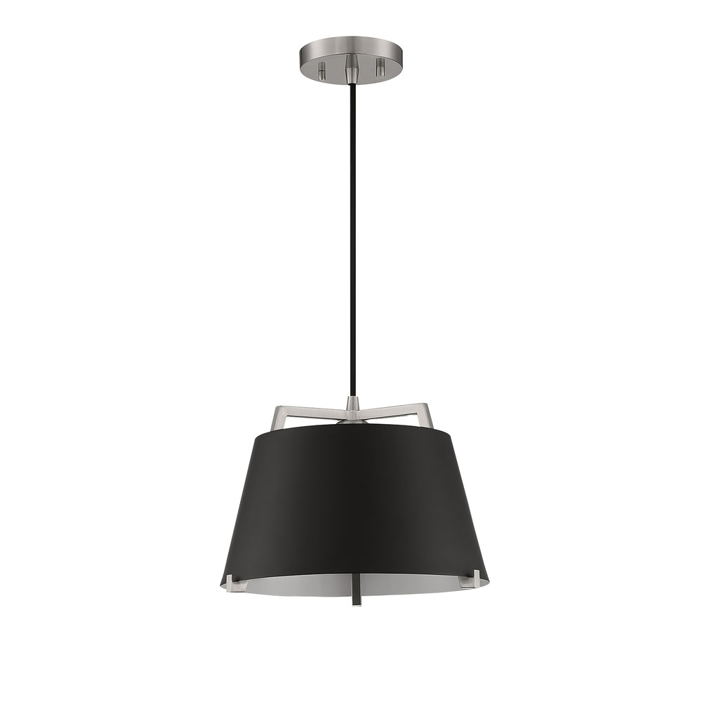 Kendal Canada - One Light Pendant - Sky - Black & Satin Nickel- Union Lighting Luminaires Decor