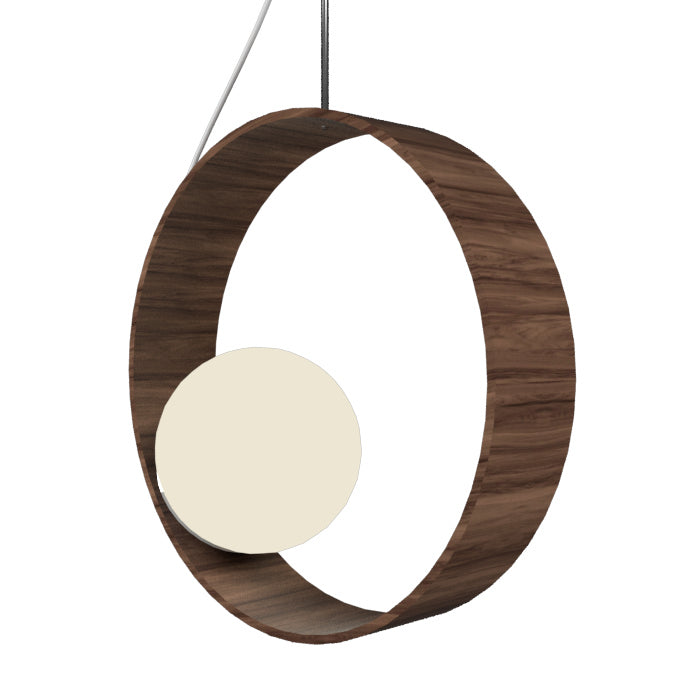 Accord Lighting - One Light Pendant - Sfera - American Walnut- Union Lighting Luminaires Decor