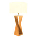 Accord Lighting - One Light Table Lamp - Spin - Louro Freijo- Union Lighting Luminaires Decor