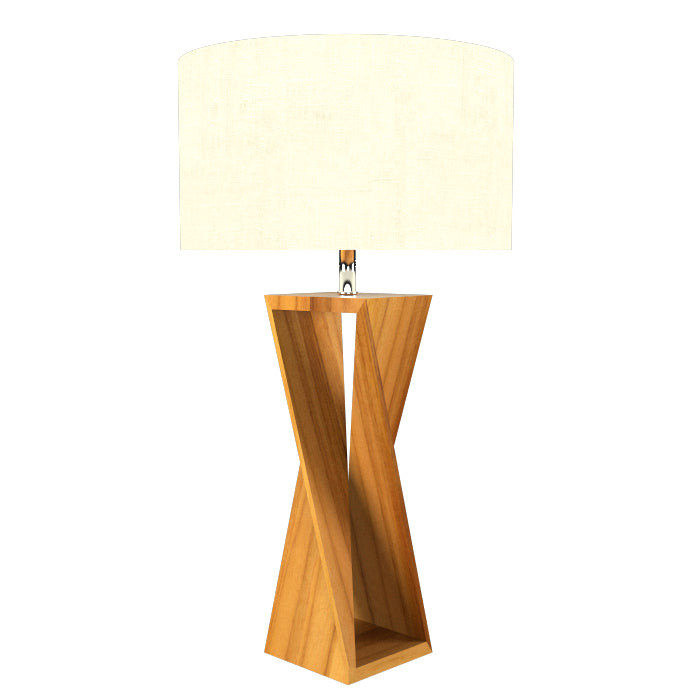 Accord Lighting - One Light Table Lamp - Spin - Teak- Union Lighting Luminaires Decor