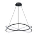 Kendal Canada - LED Pendant - Hoop - Black & Chrome- Union Lighting Luminaires Decor
