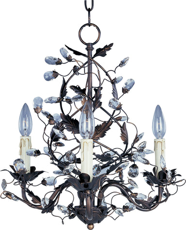 Maxim - Three Light Chandelier - Elegante - Oil Rubbed Bronze- Union Lighting Luminaires Decor