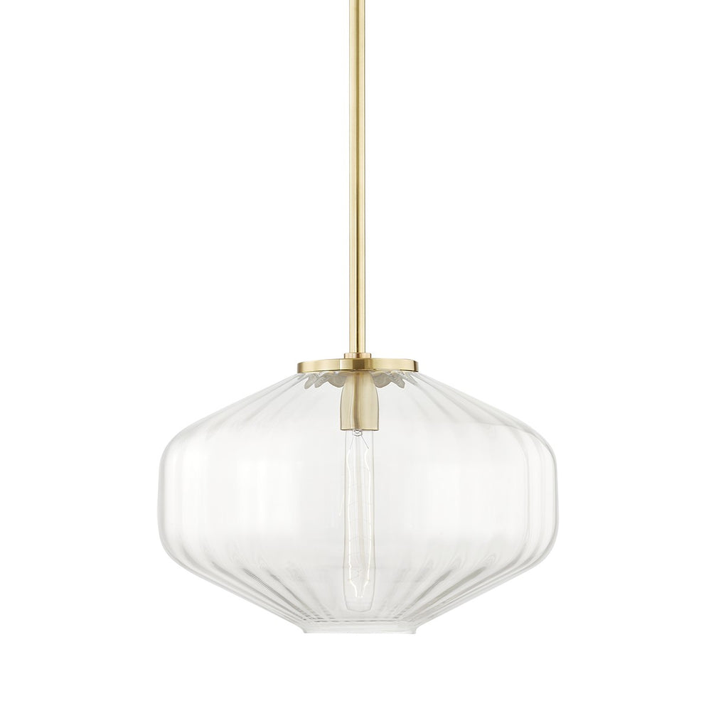 Hudson Valley Canada - One Light Pendant - Bennett - Aged Brass- Union Lighting Luminaires Decor