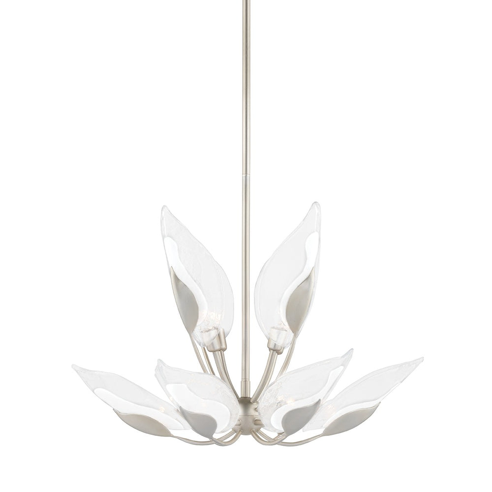 Hudson Valley Canada - Ten Light Chandelier - Blossom - Silver Leaf- Union Lighting Luminaires Decor