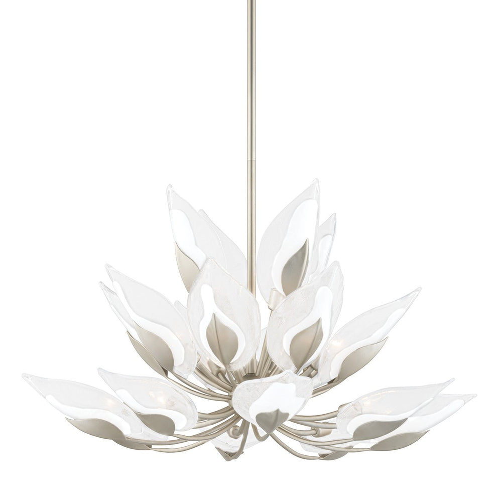 Hudson Valley Canada - 20 Light Chandelier - Blossom - Silver Leaf- Union Lighting Luminaires Decor