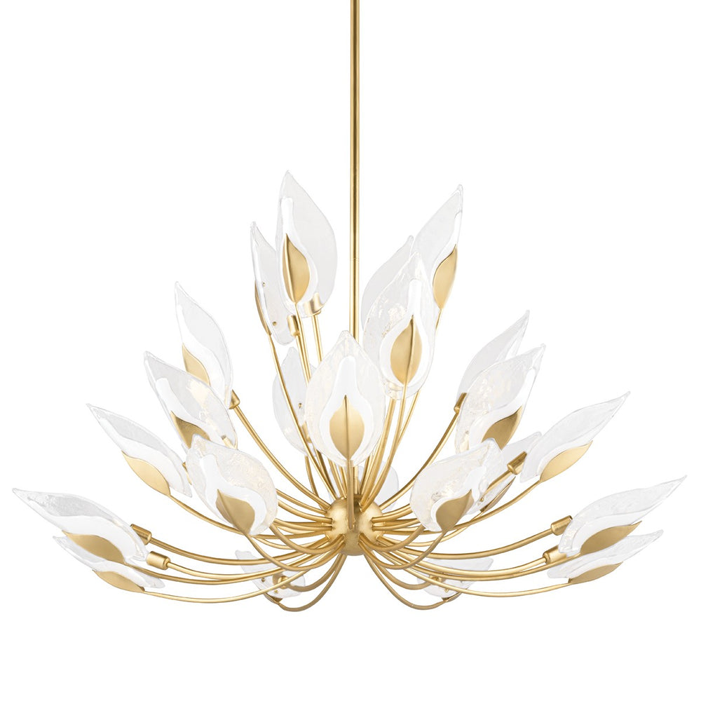 Hudson Valley Canada - 24 Light Chandelier - Blossom - Gold Leaf- Union Lighting Luminaires Decor