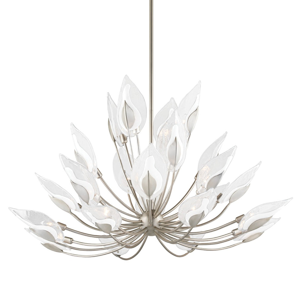 Hudson Valley Canada - 24 Light Chandelier - Blossom - Silver Leaf- Union Lighting Luminaires Decor