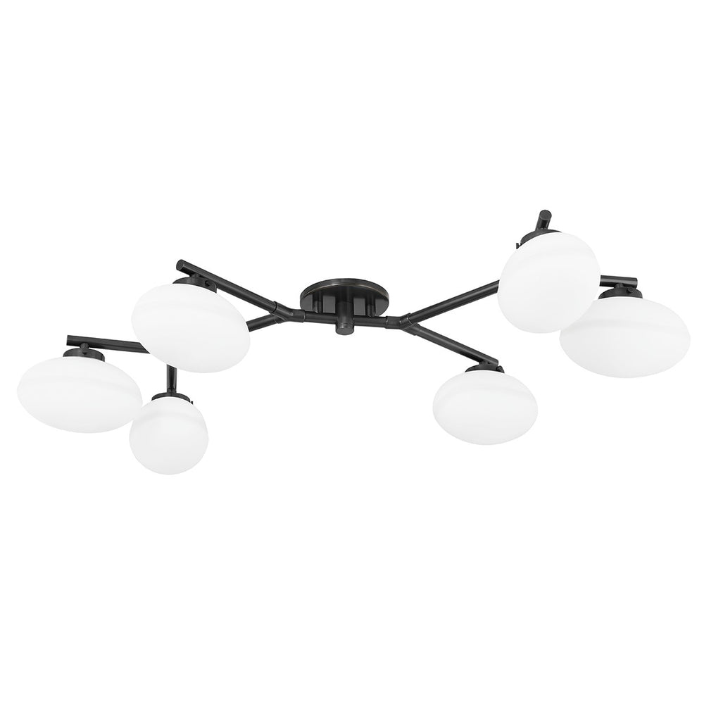 Hudson Valley Canada - Six Light Semi Flush Mount - Wagner - Old Bronze- Union Lighting Luminaires Decor