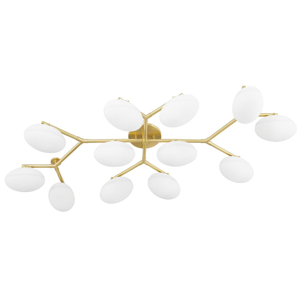 Hudson Valley Canada - 12 Light Semi Flush Mount - Wagner - Aged Brass- Union Lighting Luminaires Decor