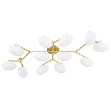 Hudson Valley Canada - 12 Light Semi Flush Mount - Wagner - Aged Brass- Union Lighting Luminaires Decor